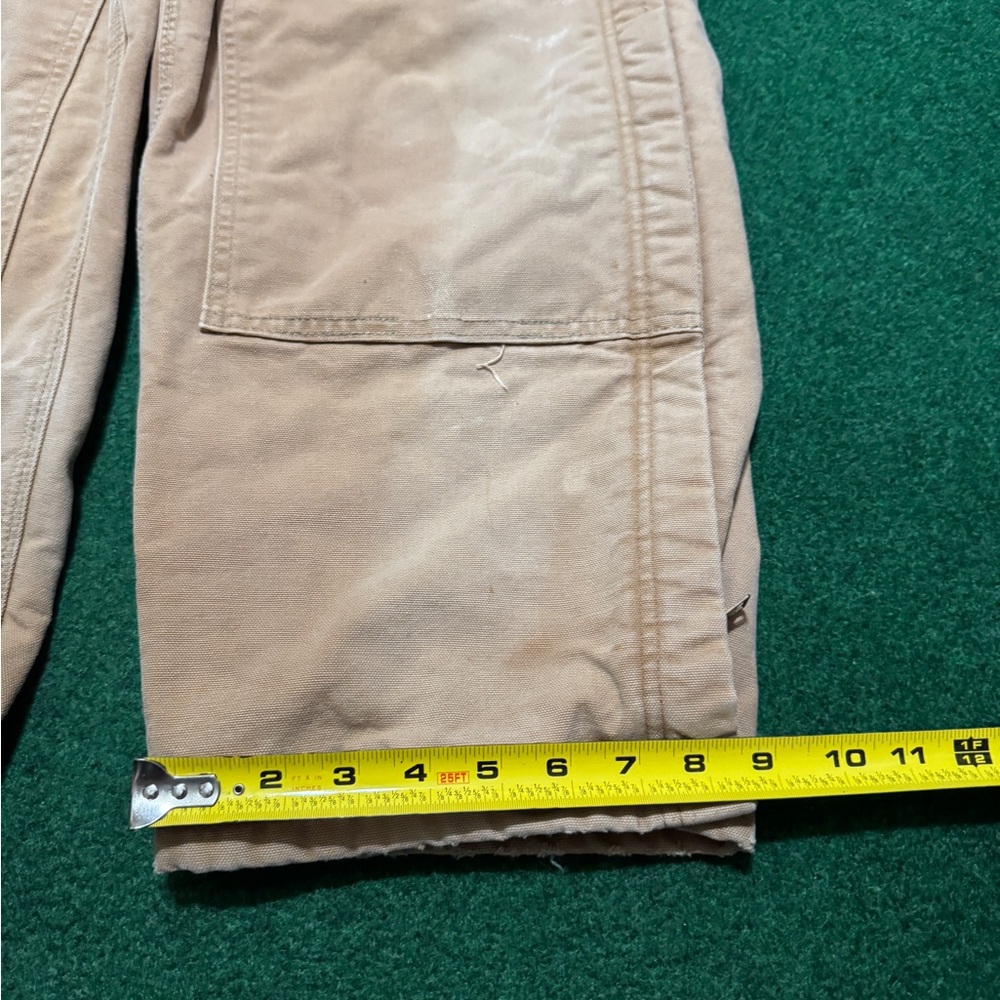 Carhartt Quilt Lined Duck Bib 90s Vintage Insulated Overalls 38x28 - Picture 7 of 9
